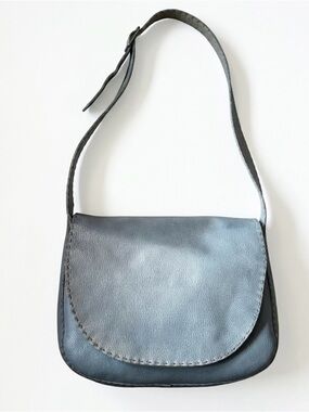 Fendi Large Selleria Saddle Bag in Pale Blue